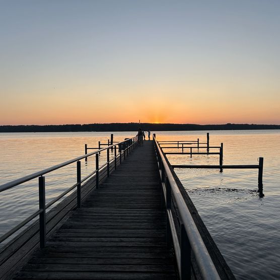 Sonnenuntergang am Wasserwanderrastplatz