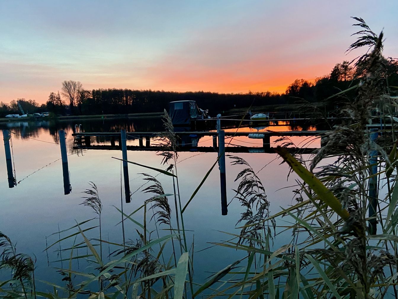 Sonnenuntergang am Storkower See